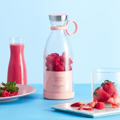 Portable Bottle Juicer Blender 350ML USB Rechargeable Personal Smoothie Maker with 4 Stainless Steel Blades | Fruit Juice Mixer Bottle for Milkshake Protein Shake Travel Gym Home