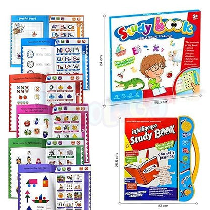 StudyLook Interactive Learning Book, Educational Musical Phonetic Book with Parent-Child Interaction, Electronic ABC Letters Words Numbers Teaching Toy for Kids Age 2+
