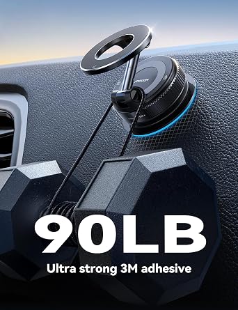 Magnetic Mobile Holder with Vacuum Suction, 360° Rotatable, Multi-Angle Adjustable, Universal Portable Phone Stand